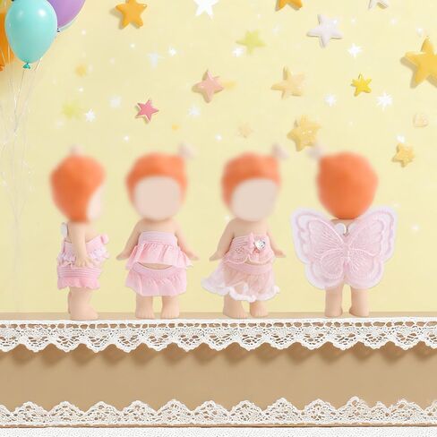 4 Sets Angel Doll Clothes, 4 Style Delicate Mini Clothing Set Include Top and Skirt for 3in/7.62cm Adult Collectible Doll Gifts Display and Decoration Accessories (Cherry Blossom Angel) in Kuwait