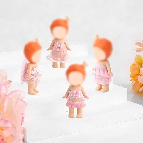 4 Sets Angel Doll Clothes, 4 Style Delicate Mini Clothing Set Include Top and Skirt for 3in/7.62cm Adult Collectible Doll Gifts Display and Decoration Accessories (Cherry Blossom Angel) in Kuwait