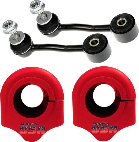 Suspension Dudes 4PC Front CODE RED Sway Bar Stabilizer Link & Bushing Kit FITS Wrangler 2020-2024, Gladiator 2020-2024, Bushings Made In USA - Bar Size 33 mm, 68251376AB 68413960AC K700908 in Kuwait