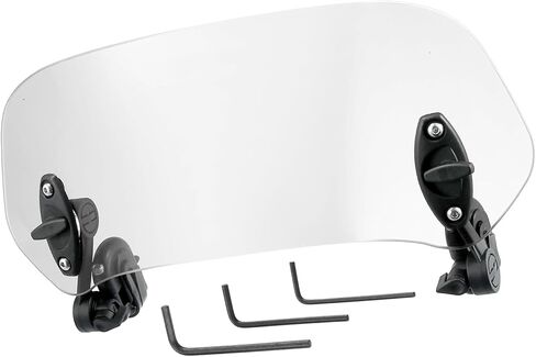 28.5cm Motorcycle Windshield Motorcycle Wind Deflector Clear Lens Adjustable Clip Windshield Extension Universal Fit for Most Motorcycle Scooter Replacement in Kuwait