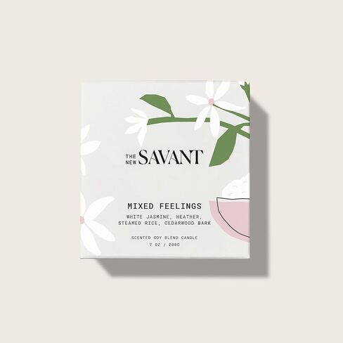 The New Savant Scented Candle - Library in a Forest - Aesthetic Bookish Candle for Home, Pine, Citrus, Patchouli & Leather, Soy Wax Blend, Vegan & Cruelty-Free, 50-Hour Burn Time - 7oz in Saudi Arabia