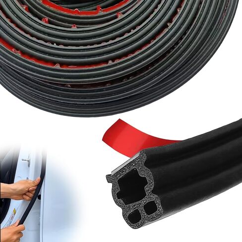31.4Ft Car Door Seal Strip Universal Self-Adhesive Thickened Rubber Weather Stripping for Soundproofing, Waterproof &Dust Protection, Large Auto Door Edge Trim Seal Gasket for Truck, SUV, RV in Kuwait