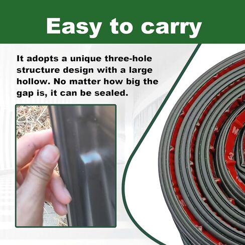 31.4Ft Car Door Seal Strip Universal Self-Adhesive Thickened Rubber Weather Stripping for Soundproofing, Waterproof &Dust Protection, Large Auto Door Edge Trim Seal Gasket for Truck, SUV, RV in Kuwait