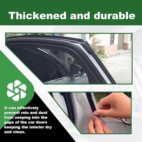 31.4Ft Car Door Seal Strip Universal Self-Adhesive Thickened Rubber Weather Stripping for Soundproofing, Waterproof &Dust Protection, Large Auto Door Edge Trim Seal Gasket for Truck, SUV, RV in Kuwait