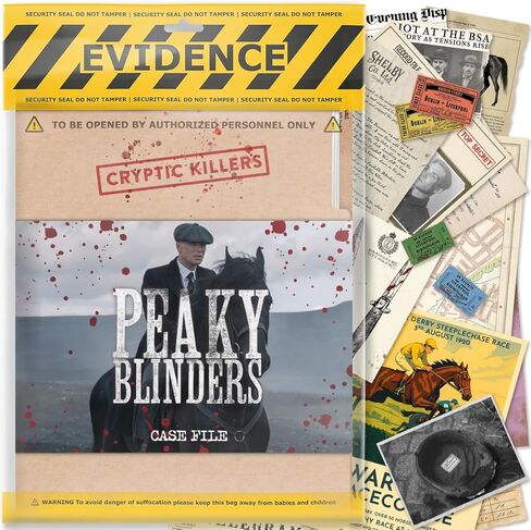 لعبة ملف قضية Peaky Blinders - مرخصة رسميًا - Cryptic Killers - لعبة Murder Mystery Detective - لعبة لوحة التحقيق في القضايا الباردة للبالغين، وليالي التاريخ والحفلات in Kuwait