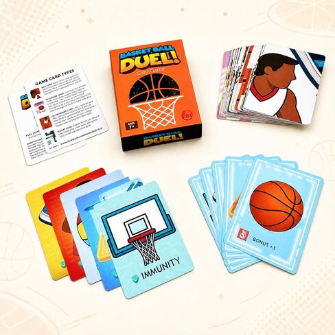 Card Game – Fast-Paced Puzzle & Strategy Basketball Game for Kids, Teens & Adults | 2–5 Players or Team Play | Ages 7+ | Youth Basketball to NBA-Inspired Sports Family Game Night Fun in Kuwait