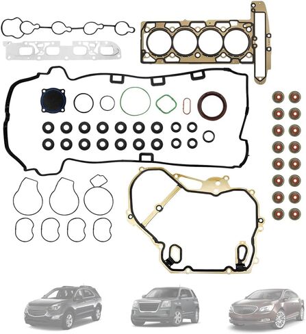 Head Gasket Set with MLS Gaskets (304 Stainless) FIT 2010-2017 Chevy Equinox Malibu GMC Terrain Buick 2.4L Ecotec, Replaces HS54874 HS26517PT (Head Bolts Not Included) - 1 Set in Saudi Arabia