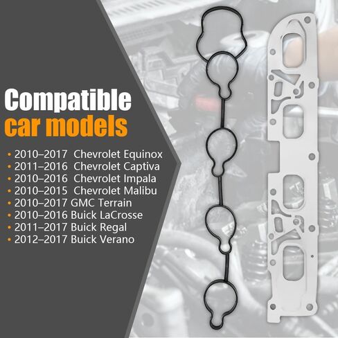 Head Gasket Set with MLS Gaskets (304 Stainless) FIT 2010-2017 Chevy Equinox Malibu GMC Terrain Buick 2.4L Ecotec, Replaces HS54874 HS26517PT (Head Bolts Not Included) - 1 Set in Saudi Arabia