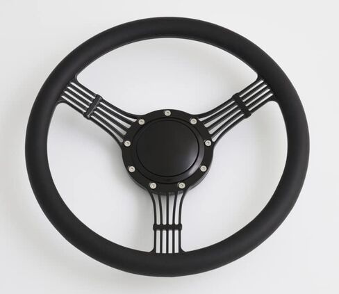 15.5'' 5-String Billet Banjo Full Wrap 9 Bolts Steering Wheel with 2'' Dish and Horn Button (Black) in Kuwait
