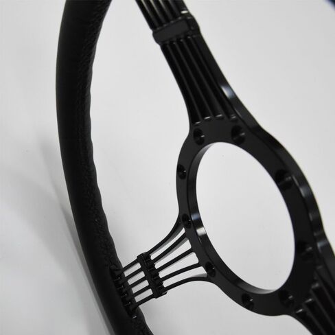 15.5'' 5-String Billet Banjo Full Wrap 9 Bolts Steering Wheel with 2'' Dish and Horn Button (Black) in Kuwait