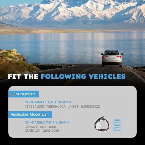 مقاوم محرك منفاخ HVAC مع حزام أسلاك متوافق مع Subaru Legacy Outback 2010 2011 2012 2013 2014 2015 2016 2017 2018 2019 Relpace 73533AJ000 73533AJ00A JA1868 SU00302122 in Kuwait