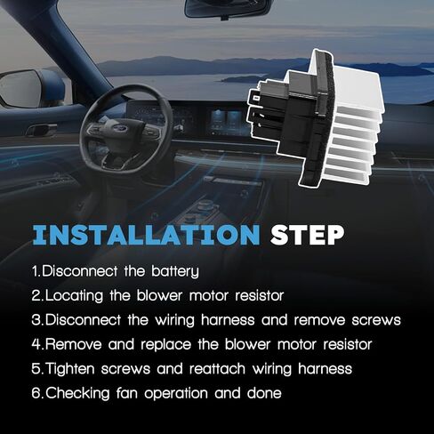 مقاوم محرك منفاخ HVAC مع حزام أسلاك متوافق مع Subaru Legacy Outback 2010 2011 2012 2013 2014 2015 2016 2017 2018 2019 Relpace 73533AJ000 73533AJ00A JA1868 SU00302122 in Kuwait