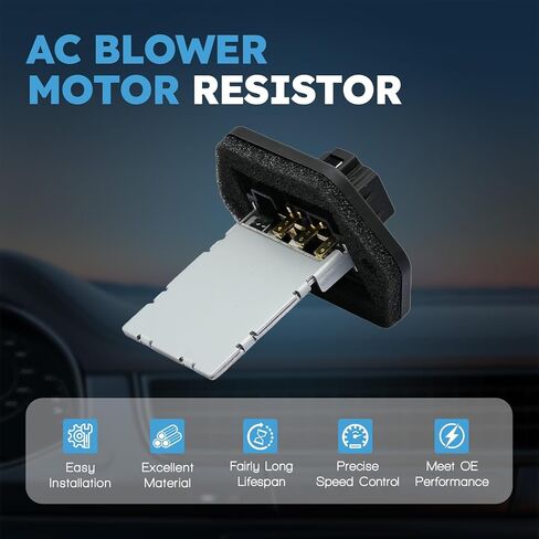 HVAC Blower Motor Resistor with Wire Harness Compatible with Kia Rio 2006-2011 Rio5 2006-2011 Rondo 2007-2014 Spectra 2007-2008 Spectra5 2007-2008 Relpace 971281G000 JA1797 in Kuwait