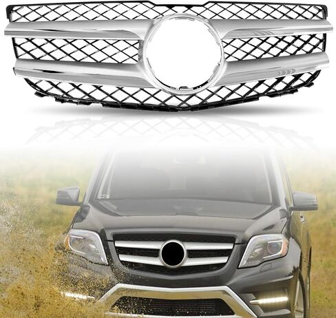 مجموعة شبكة المبرد الأمامية السوداء مع الكروم المتوافقة مع 2013-2015 مرسيدس بنز GLK250/GLK350 2.1L 3.5L 2048802983 in Kuwait