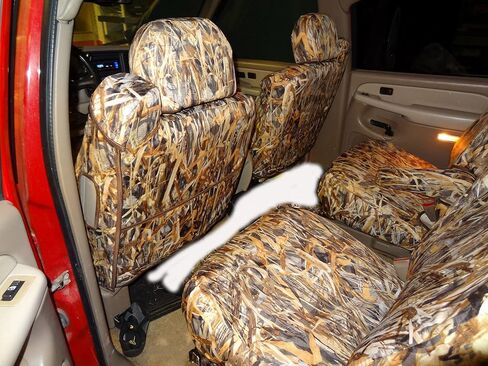 أغطية مقاعد Durafit، C1070-SA-C Camo، 2000-2002 Chevy Suburban & Tahoe وGMC Yukon كراسي الكابتن الأمامية مع وسائد هوائية جانبية وأدوات تحكم كهربائية، أغطية مقاعد مخصصة في Savanna Camo Endura in Kuwait