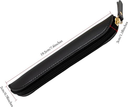 PU Leather Single Pen Case, Brown Stationery Storage Bag,Black Leather Marker Pen Bag, Pen Holder Pouch Gift for Pen Enthusiasts（2-Pack） in Saudi Arabia