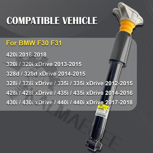 2PCS Rear Shock Absorbers without Adaptive Control, Rear Left and Right Shock Struts for BMW F30 F31 320i 328d 328i 335i 420i 428i 430i 435i 440i xDrive in Kuwait