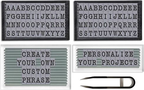 PEGZ Alphabet Letters American Typewriter Font 96 Uppercase, 100 pc Stamp Kit in Saudi Arabia