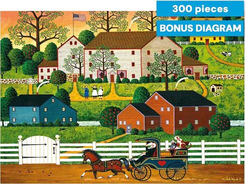 ألعاب بافالو – 300 تشارلز ويسوكي: أحجية الصور المقطوعة كبيرة الحجم من Hi Neighbor بأشكال أكبر - رائعة للبالغين وكبار السن والعائلة والأطفال، وسهلة الإمساك in Kuwait