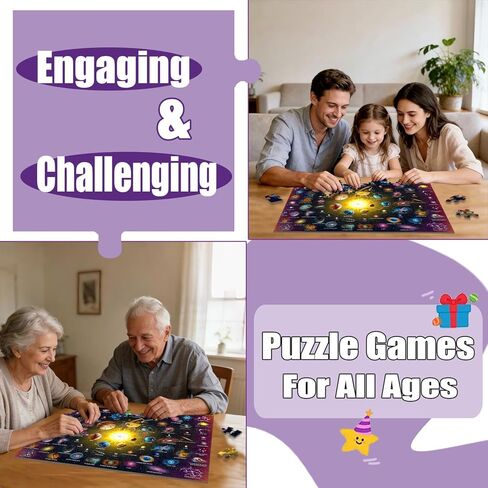 Puzzles for Kids Ages 6-8 and 8-10, 200 Piece Solar System Planets Learning Educational Jigsaw Puzzles, Educational Learning Toy for Boys and Girls in Saudi Arabia