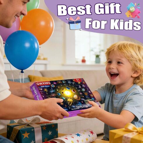 Puzzles for Kids Ages 6-8 and 8-10, 200 Piece Solar System Planets Learning Educational Jigsaw Puzzles, Educational Learning Toy for Boys and Girls in Saudi Arabia