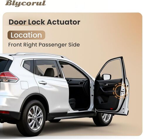 مشغل قفل الباب الجانب الأيمن الأمامي، متوافق مع 2014-2020 Nissan Rogue، مجموعة مزلاج قفل الباب، يستبدل 80500-4BA0A in Kuwait