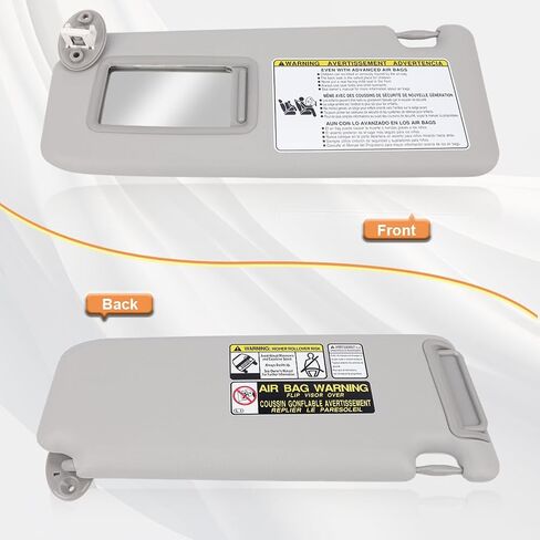 حاجب الشمس من الجانب الأيسر للسائق مع لوحة تمديد متوافقة مع Toyota RAV4 2013 2014 2015 2016 2017 2018 بديل حاجب الشمس لـ 74320-42595 7432042595 74320-42595-B0 74320-42595-C0 (رمادي) in Kuwait