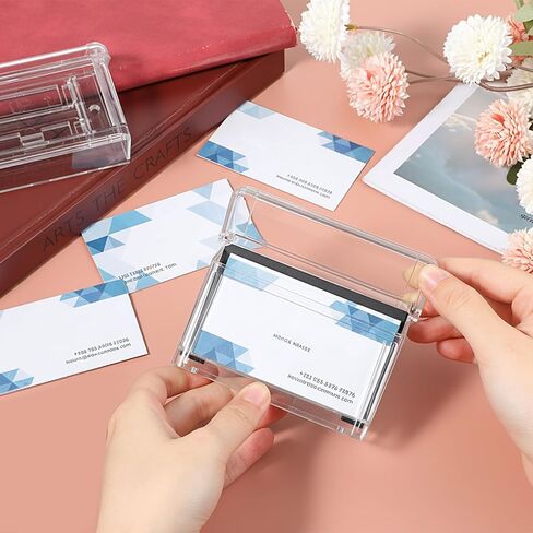 3 Pcs Outdoor Business Card Holder Acrylic Vehicle Clear Business Card Holder Mount Box Wall Mount Marketing Holders Case with Cover for Office Store Trucks Wall Outdoor 4.25 x 1.46 x 2.87 Inch in Kuwait