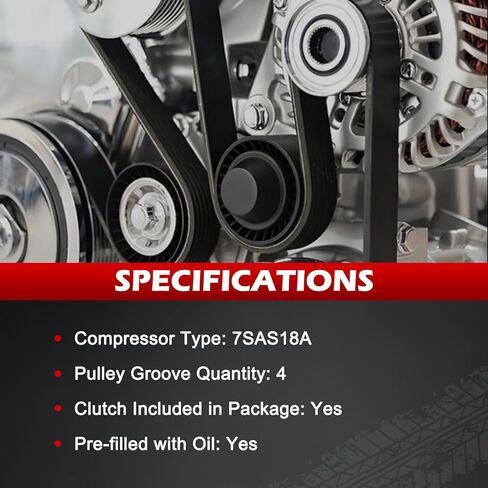 ضاغط تيار متردد 198333 مناسب لـ Es-calade ESV، Yukon Yukon XL، Chevy Suburban Tahoe 2015-2020، ضاغط تكييف الهواء مع استبدال القابض لـ 198333 in Kuwait