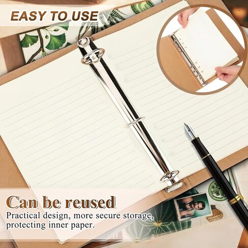 2 Pack A4 Round Ring Binder 3-Hole, Durable Hard Cover Binding Protector, Eco-Friendly Binder Holds 200 Sheets for Journal, Notebook Inserts & Refill Paper, Office & Creative Use in Saudi Arabia