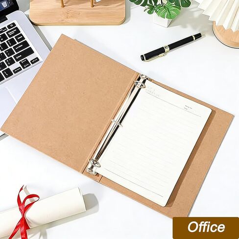 2 Pack A4 Round Ring Binder 3-Hole, Durable Hard Cover Binding Protector, Eco-Friendly Binder Holds 200 Sheets for Journal, Notebook Inserts & Refill Paper, Office & Creative Use in Saudi Arabia
