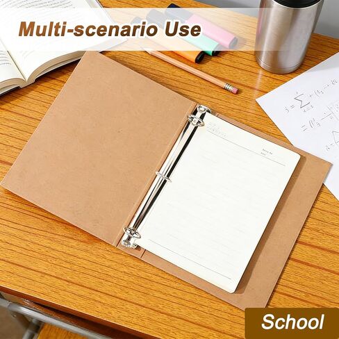 2 Pack A4 Round Ring Binder 3-Hole, Durable Hard Cover Binding Protector, Eco-Friendly Binder Holds 200 Sheets for Journal, Notebook Inserts & Refill Paper, Office & Creative Use in Saudi Arabia