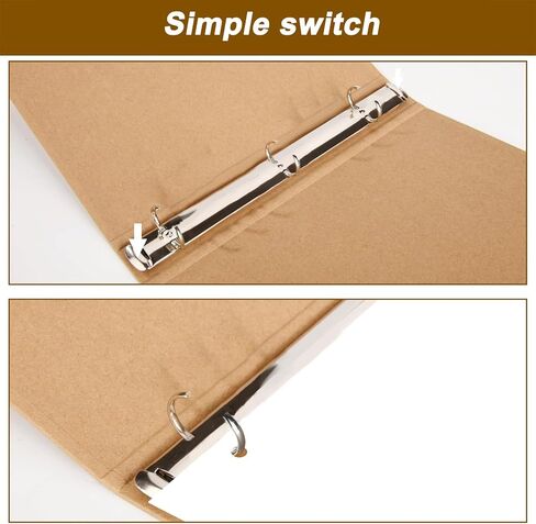 2 Pack A4 Round Ring Binder 3-Hole, Durable Hard Cover Binding Protector, Eco-Friendly Binder Holds 200 Sheets for Journal, Notebook Inserts & Refill Paper, Office & Creative Use in Saudi Arabia