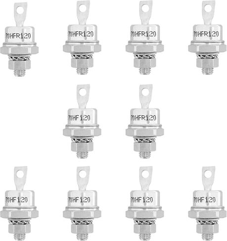 70HFR120 5Pcs+ 70HF120 5Pcs Spiral Rectifier Module Forward/Reverse Polarity Rectifier Converter, Widely Used for Charging Batteries in Kuwait