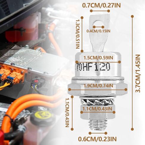 70HFR120 5Pcs+ 70HF120 5Pcs Spiral Rectifier Module Forward/Reverse Polarity Rectifier Converter, Widely Used for Charging Batteries in Kuwait