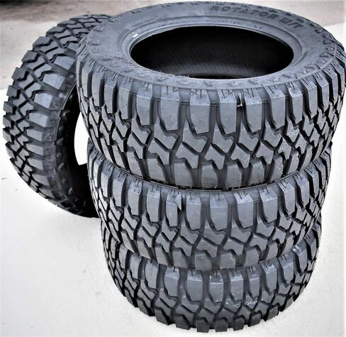 Set of 4 (FOUR) Evoluxx Rotator M/T Mud Off-Road Light Truck Radial Tires-35X12.50R20LT 35X12.50X20 35X12.50-20 125Q Load Range F LRF 12-Ply BSW Black Side Wall in Kuwait