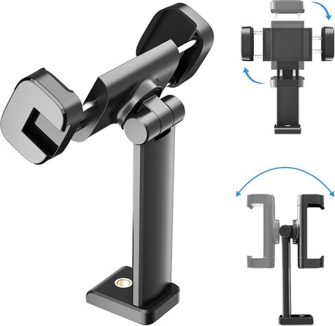 Phone Tripod Mount with 1/4" Screw Thread, 360° Rotate 180° Tilt Tripod Phone Holder Replacement with Cold Shoe, Versatile Tripod Mount Adapter for iPhone, Tripod, Selfie Stick, Camera Stand in Saudi Arabia