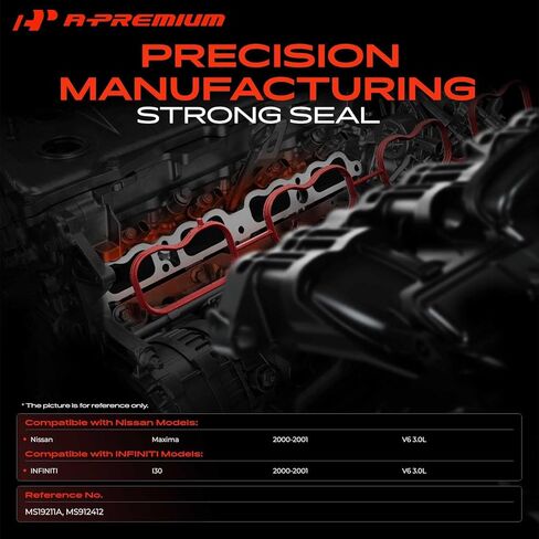 A-Premium Lower and Upper Engine Intake Manifold Gasket Set Compatible with Nissan Maxima & Infiniti I30, 2000-2001, 3.0L in Saudi Arabia