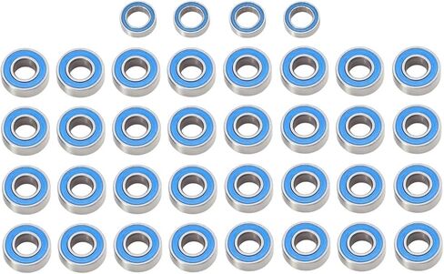 RC Car Parts Compatible with Tamiya for GF02 RC Car Upgrade Parts Accessories 36pcs Sealed Steel Bearing Kit(Blue) in Kuwait