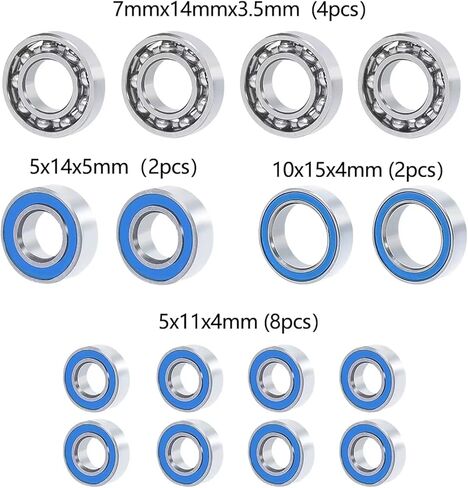 RC Car Parts Compatible with Axial for SCX10 II 90046 1/10 RC Crawler Car Bearing Upgrade Parts Accessories 16Pcs Bearing Kit in Kuwait