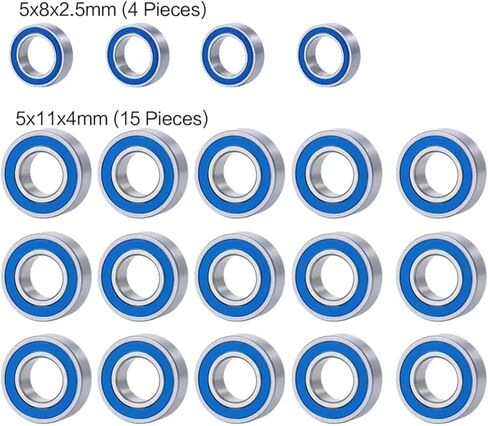 Compatible with Traxxas for Slash 2WD for Stampede for Rustler 1/10 RC Car Upgrade Parts Accessories 19 Pcs Bearing Kit RC Assortment in Kuwait