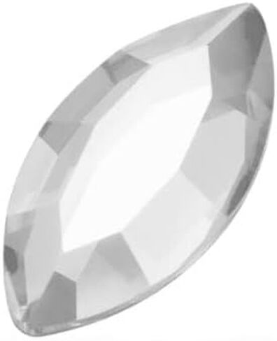 Preciosa Navette Flatback Rhinestones - Size: 8x4mm - Choose Your Color - 144 Pieces Per Pack (Crystal AB) in Kuwait