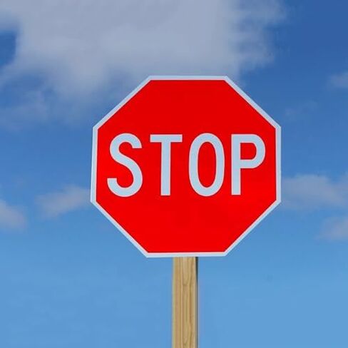 24" Aluminum Stop Sign - Rust-Free Metal Traffic Sign with Honeycomb Reflective Surface - Includes Accessories for Street & Road Safety in Kuwait