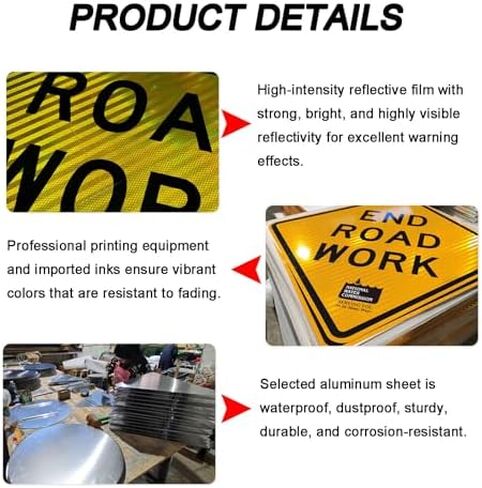 24" Aluminum Stop Sign - Rust-Free Metal Traffic Sign with Honeycomb Reflective Surface - Includes Accessories for Street & Road Safety in Kuwait