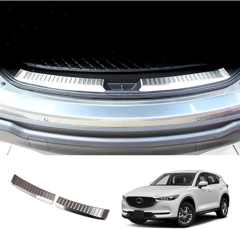 Fit for Mazda CX-5 CX5 2026 2025 2024 Rear Bumper Protector Trunk Door Sill Guard Stainless Steels Chrome Accesories in Saudi Arabia