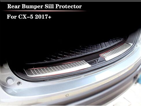 Fit for Mazda CX-5 CX5 2026 2025 2024 Rear Bumper Protector Trunk Door Sill Guard Stainless Steels Chrome Accesories in Saudi Arabia