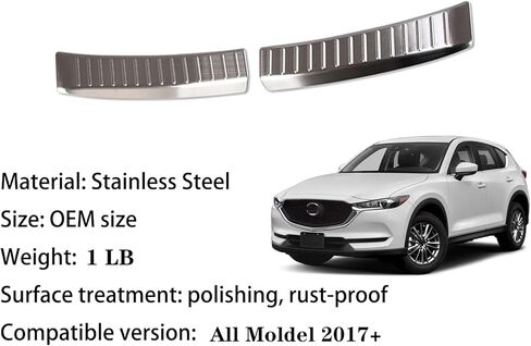 Fit for Mazda CX-5 CX5 2026 2025 2024 Rear Bumper Protector Trunk Door Sill Guard Stainless Steels Chrome Accesories in Saudi Arabia