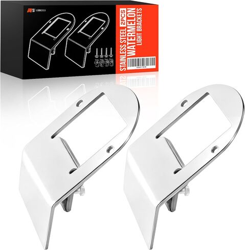 Watermelon Under Glow Frame Bracket Stainless Steel Watermelon Light Brackets (2PCS), Universal Under Glow Frame Mount Clamp for Trucks & RVs, Angled Style in Kuwait