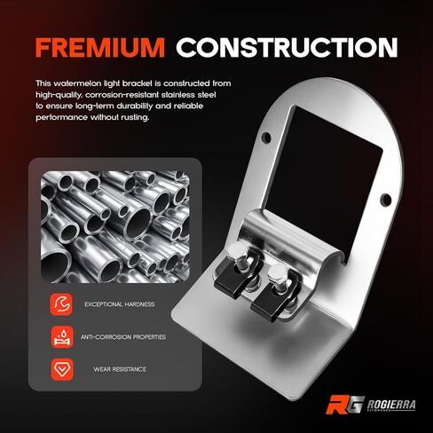 Watermelon Under Glow Frame Bracket Stainless Steel Watermelon Light Brackets (2PCS), Universal Under Glow Frame Mount Clamp for Trucks & RVs, Angled Style in Kuwait