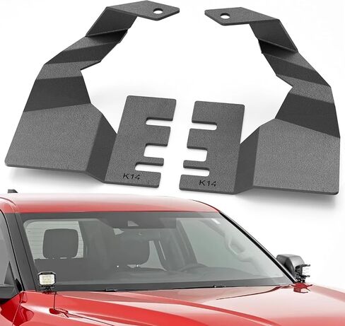 A-Pillar Hood Hinges Ditch Light Bracket Compatible with 2022 Toyota Tundra, Lighting Mount Brackets for Auxiliary Off Road LED Work Pod Light (2PCS, Black) in Kuwait